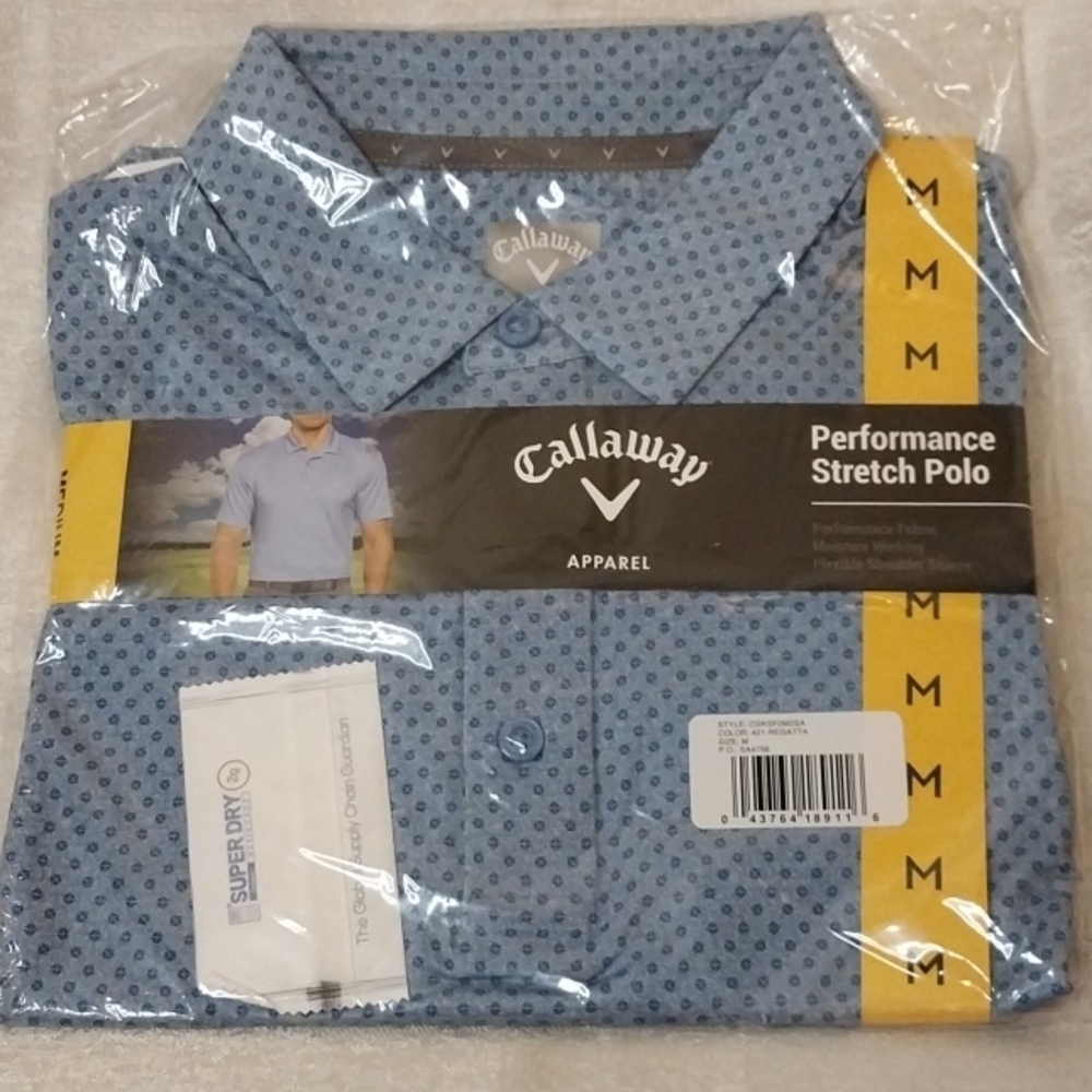 Callaway Light Blue Microdot Performance Stretch … - image 1